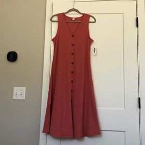 Old Navy NWT coral/pink midi sleeveless dress